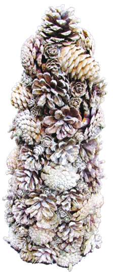 Wintry Cone with Pinecones, 43cm