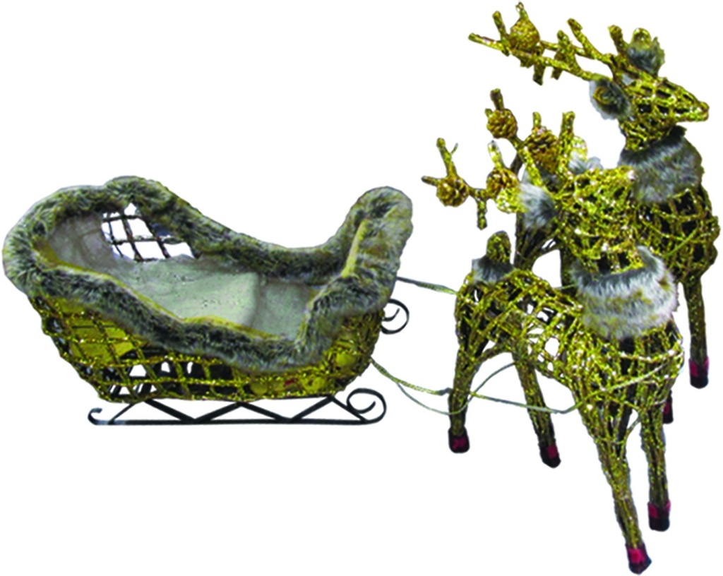 Reindeer Sleigh Display, 46cm