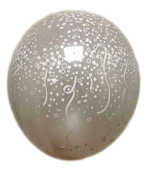 Clear Printed Confetti Balloon, 12"