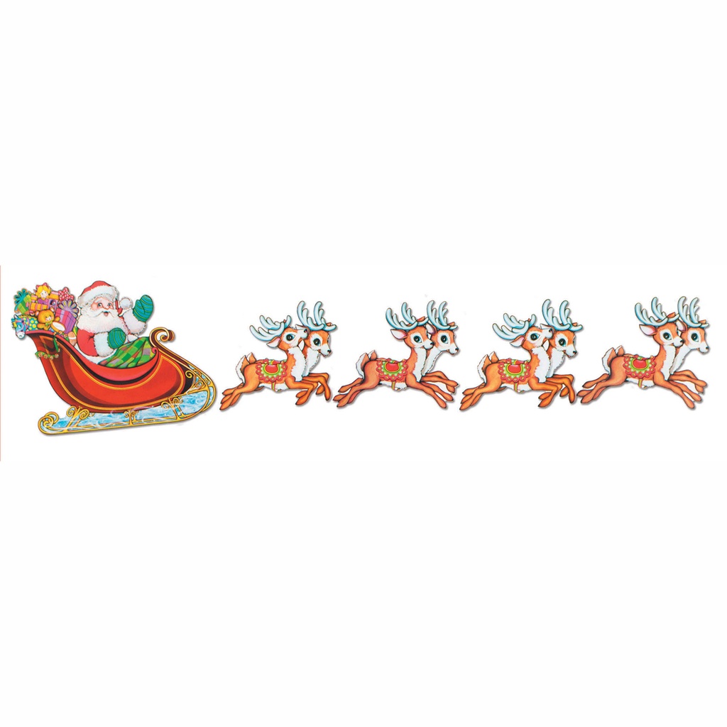 Santa Sleigh Cutout