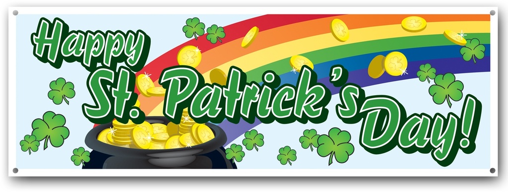 Happy St Patrick's Day Sign Banner, 1.5m