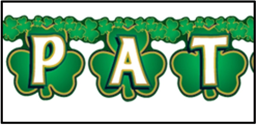 Shamrock Happy St Patrick's Day Streamer, 2m