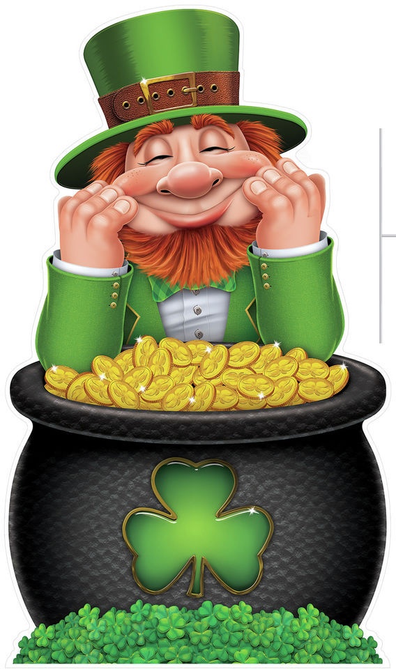 Jumbo Leprechaun Yard Sign Easel, 1.15m
