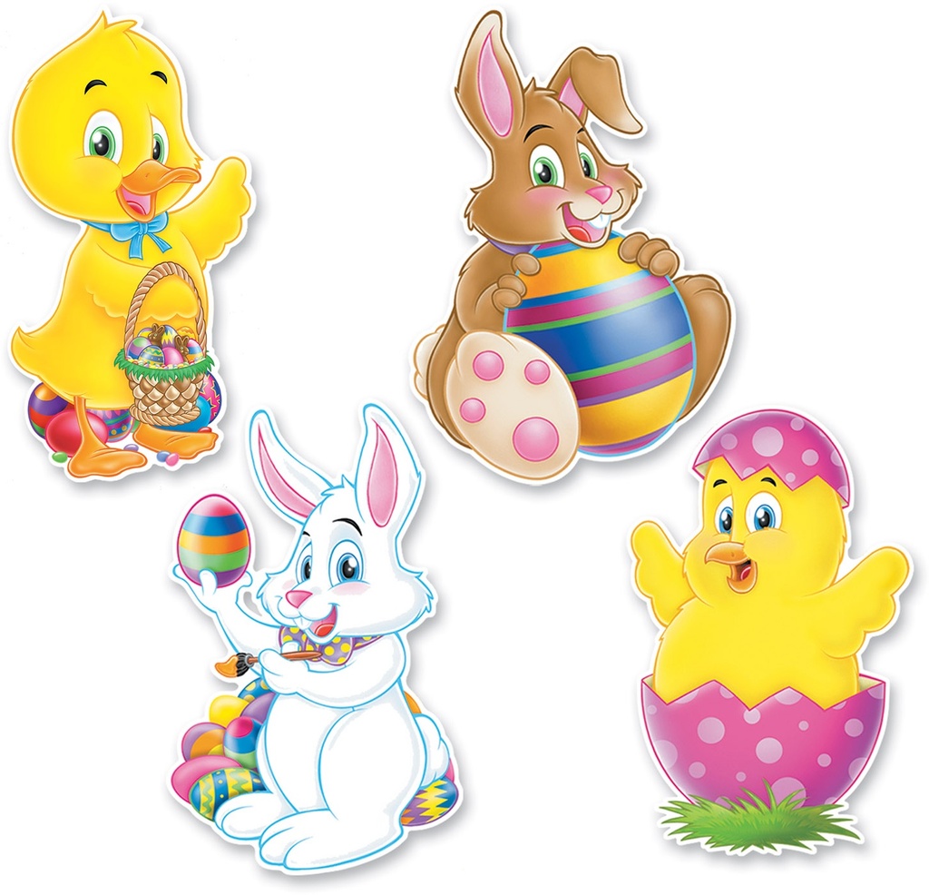 2-Sided Easter Cutouts, 35.6cm