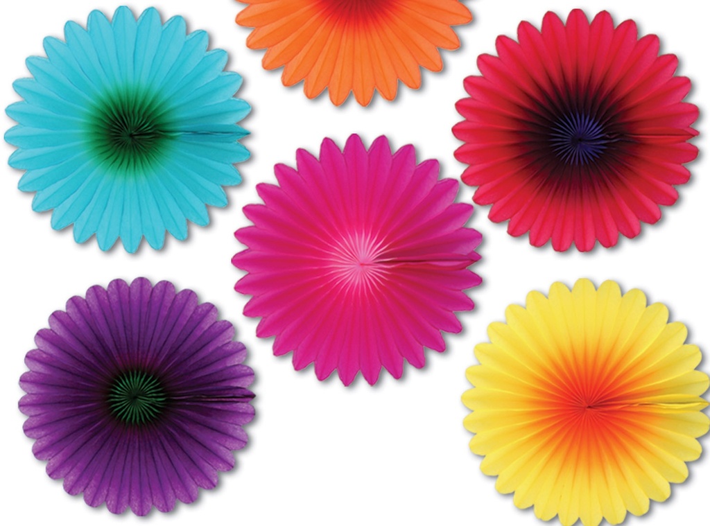 Mini Flower Fans, 15cm