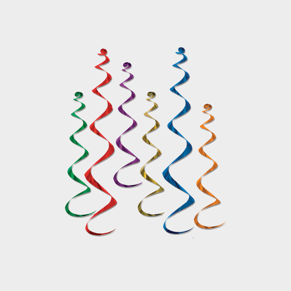 Foil Spiral Streamers, 60-90cm