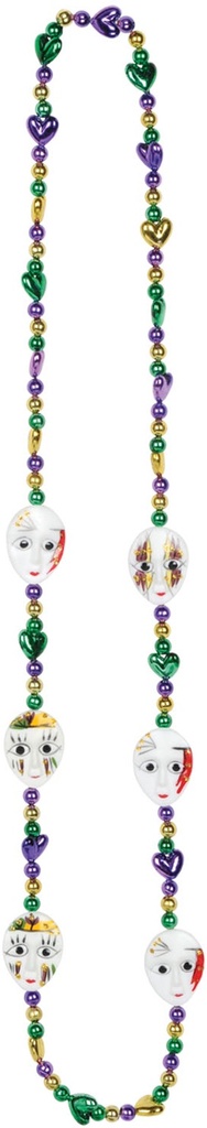 Mardi Gras Mime Beads, 1m