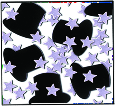 Fanci-Fetti Top Hats & Mini Stars, 28g