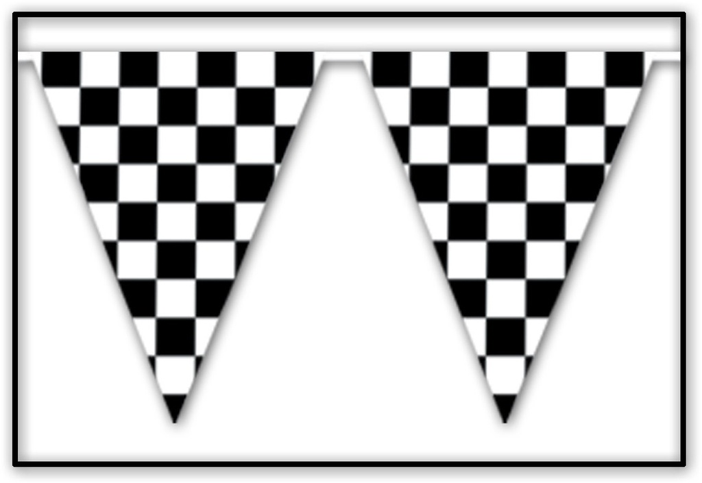 Checkered Outdoor Pennant Banner, 9m