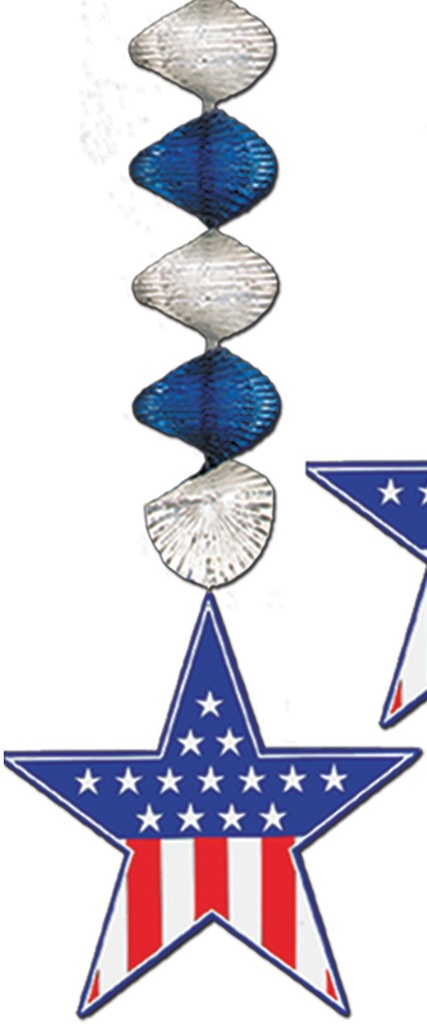 Patriotic Star Danglers, 76cm