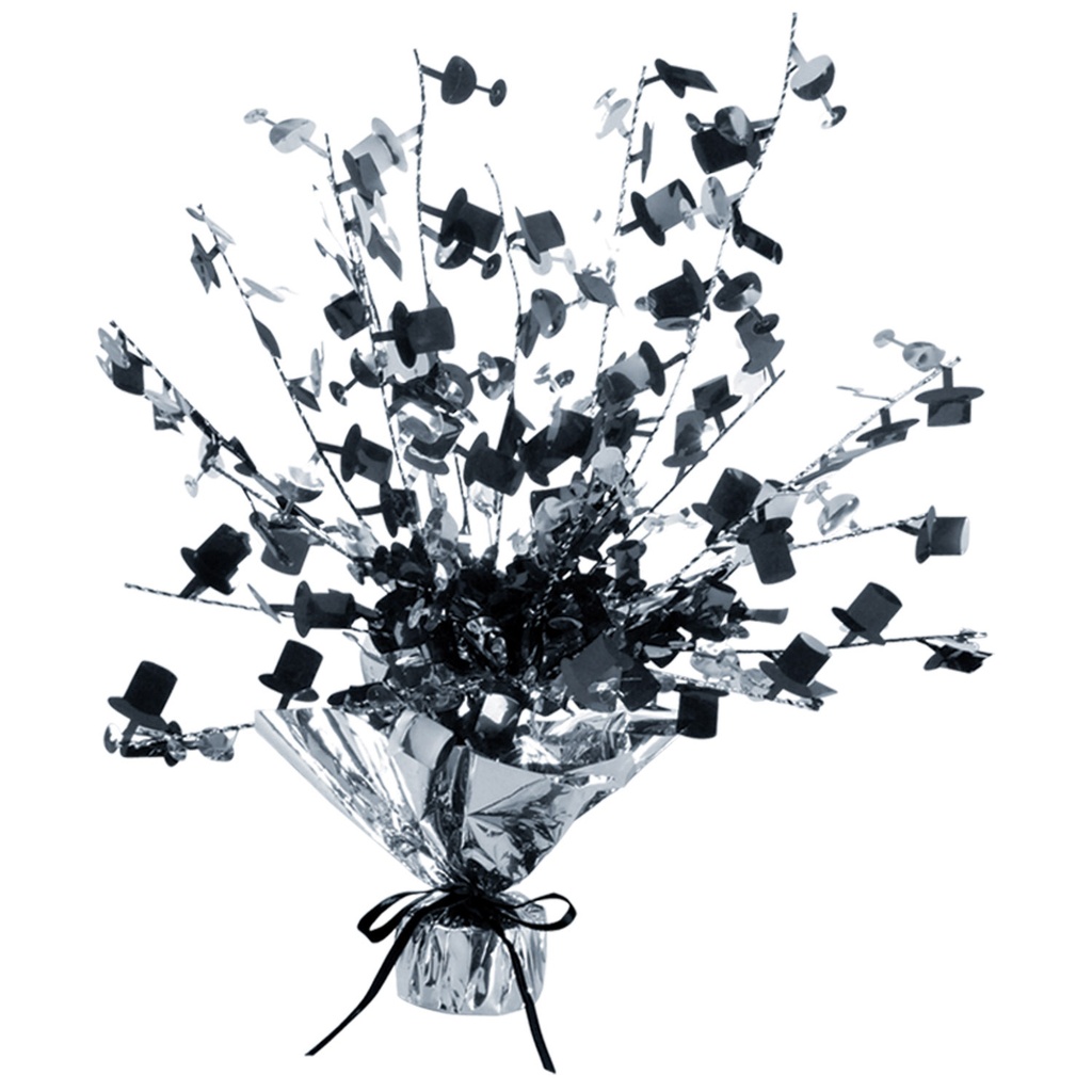 Champagne Glass & Top Hat Centerpiece, 38cm