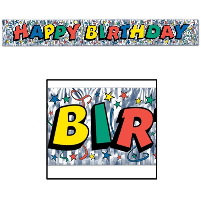 Happy Birthday Fringe Banner, 1.5m
