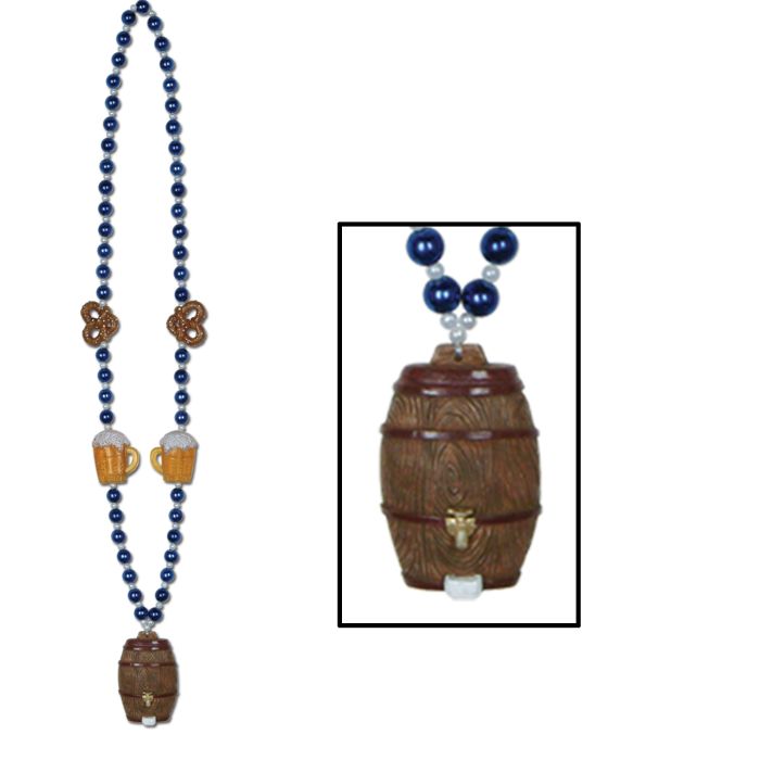 Oktoberfest Beads with Keg Medallion, 1m
