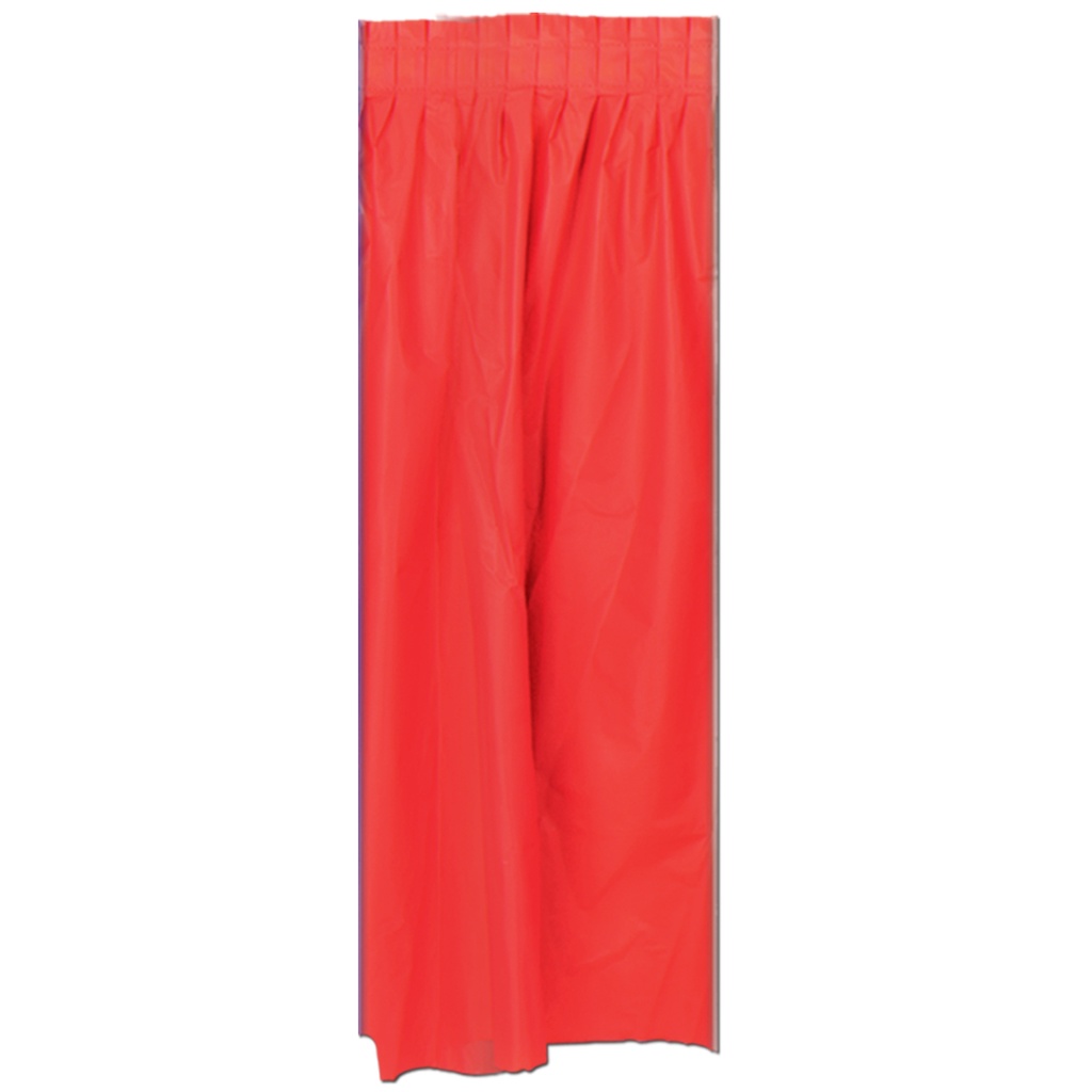 Plastic Table Skirting Pleated Plain, 4.2m