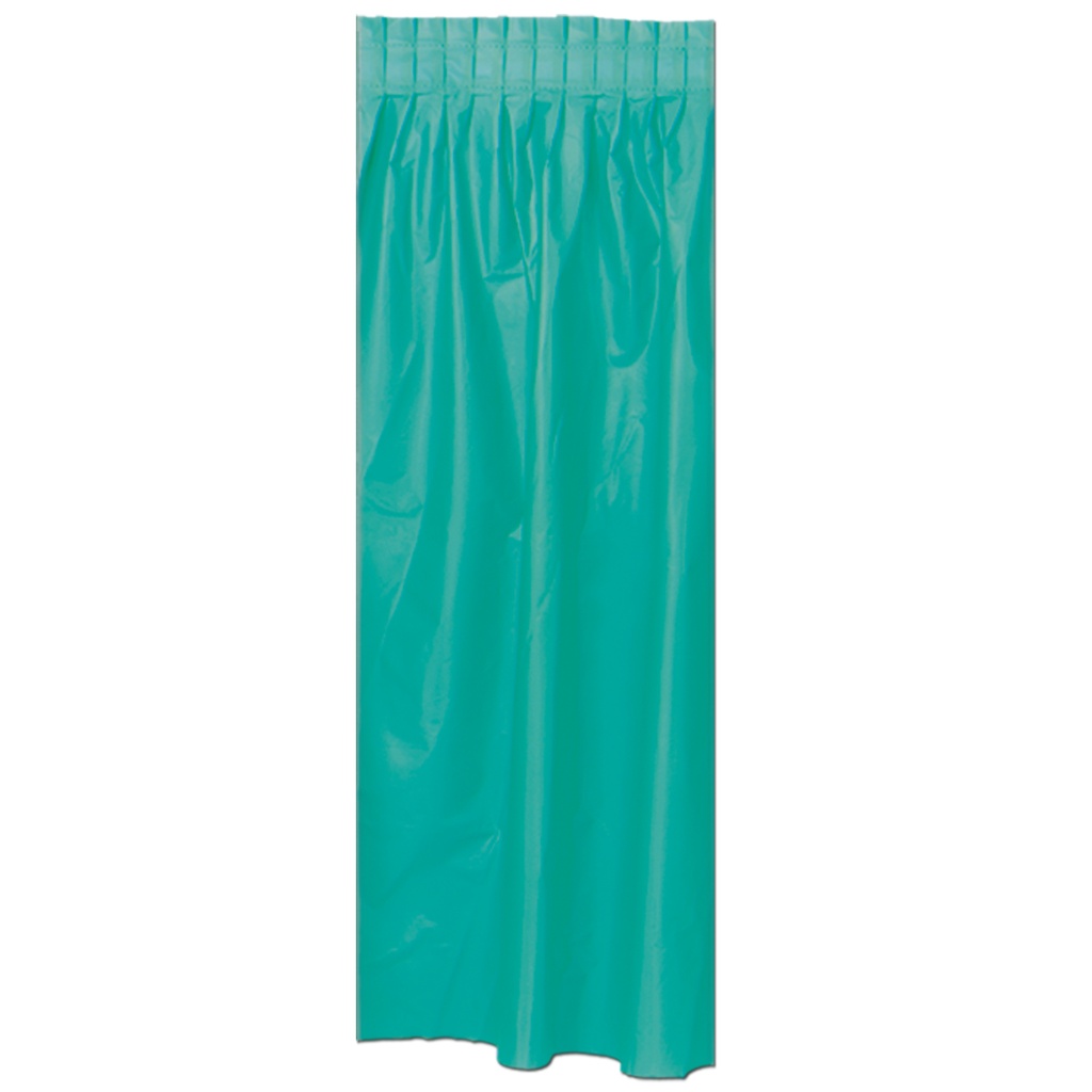 Plastic Table Skirting Pleated Plain, 4.2m