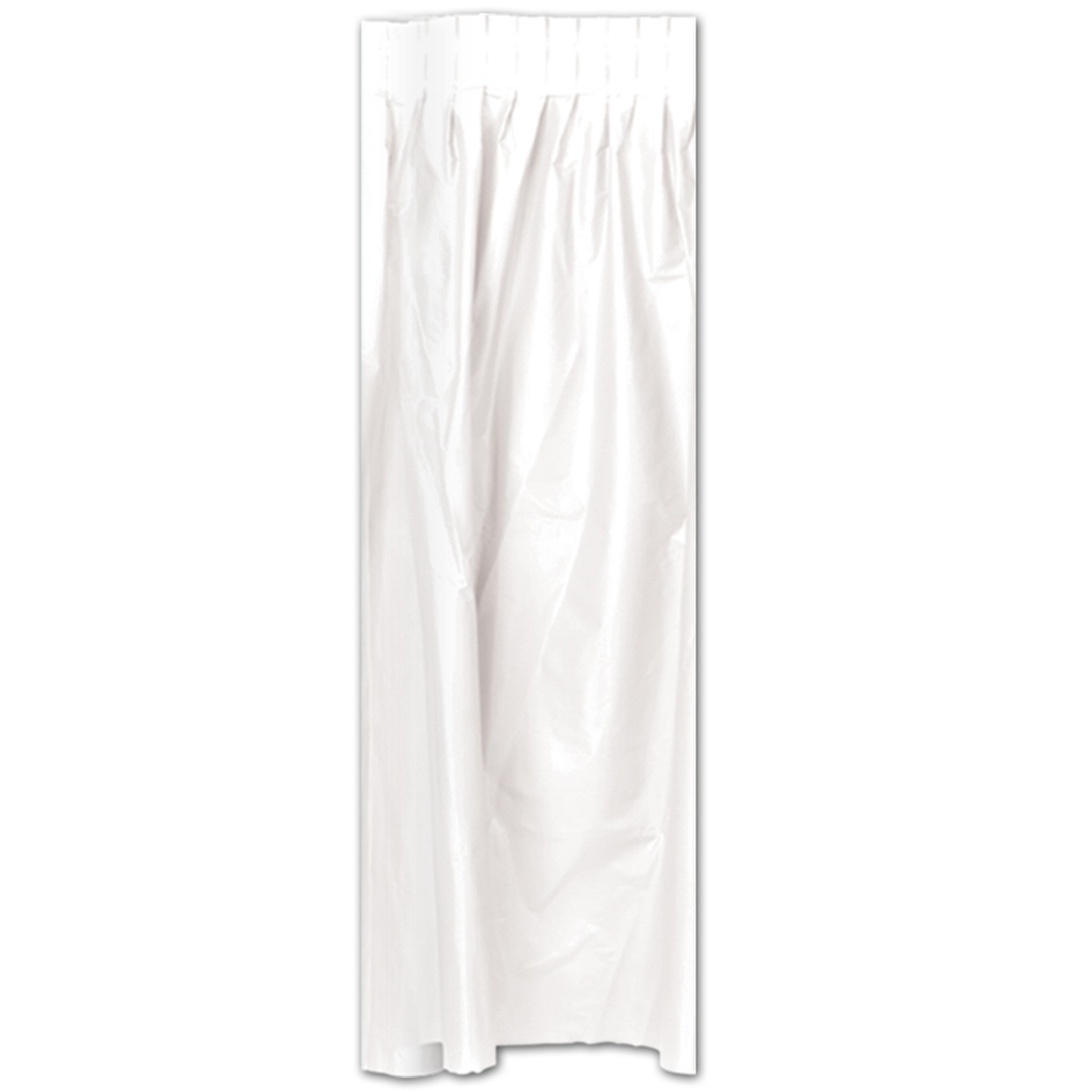 Plastic Table Skirting Pleated Plain, 4.2m