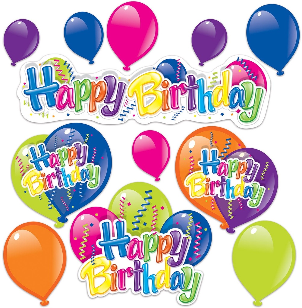 Birthday Cutouts, 12 to 60cm