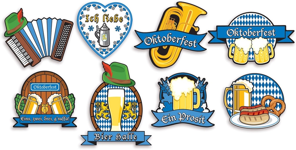 Oktoberfest Cutouts, 21 to 32cm