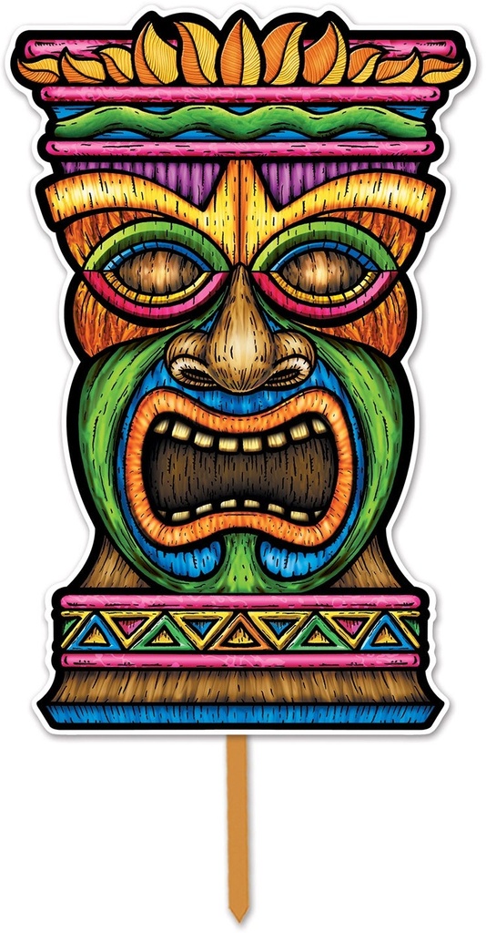 3D Plastic Tiki Yard Sign