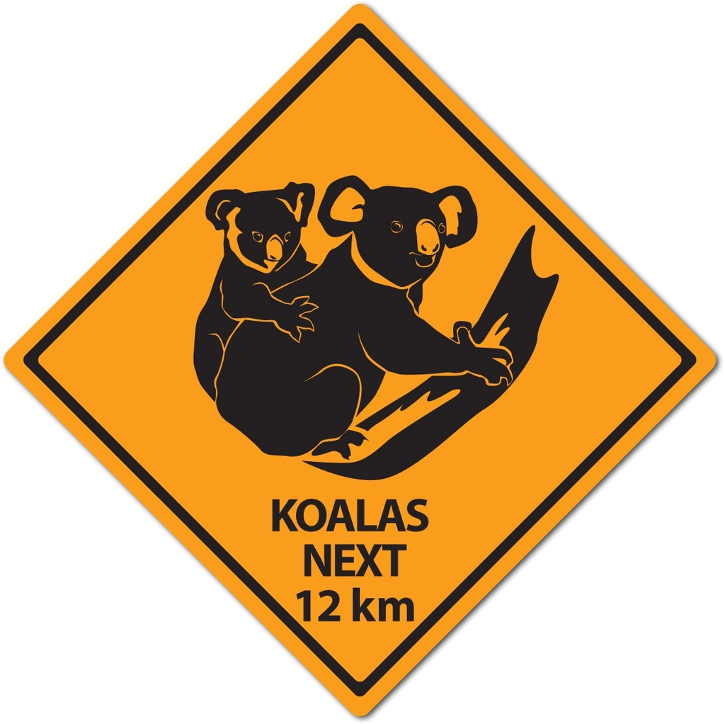Koalas Road Sign Cutout, 43cm