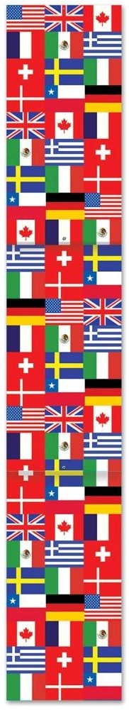Jointed International Flag Pulldown Cutout, 1.83m