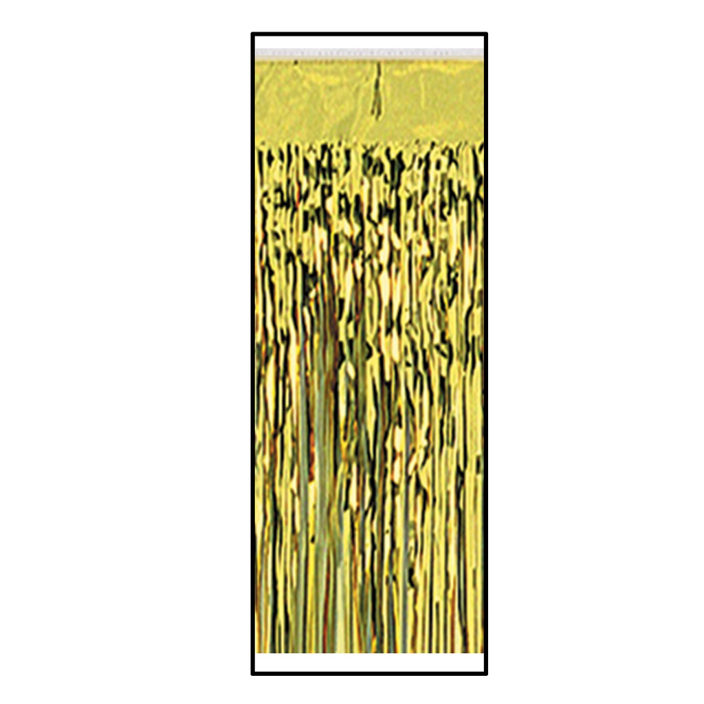 Tinsel Fringe Metallic Table Skirting, 4.2m