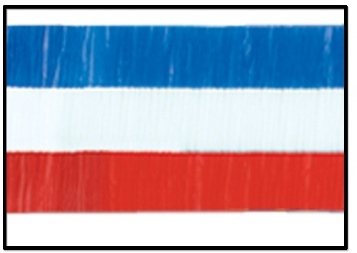 Patriotic Crepe Streamer, 9m