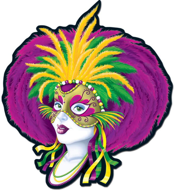 Mardi Gras Cutout, 40cm