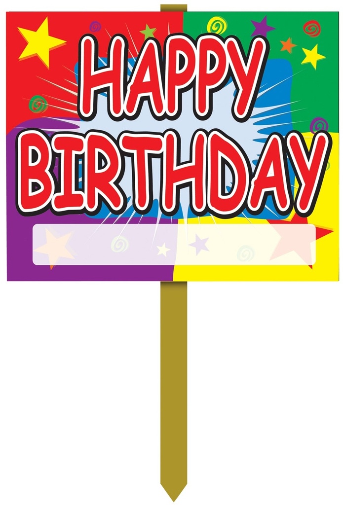 Happy Birthday Yard Sign, 38cm