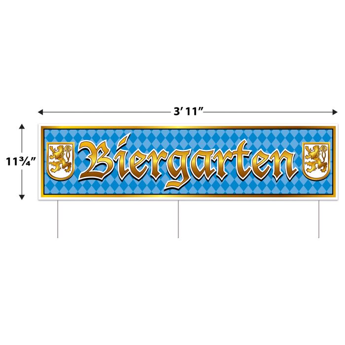 Plastic Jumbo Biergarten Yard Sign, 1.2m