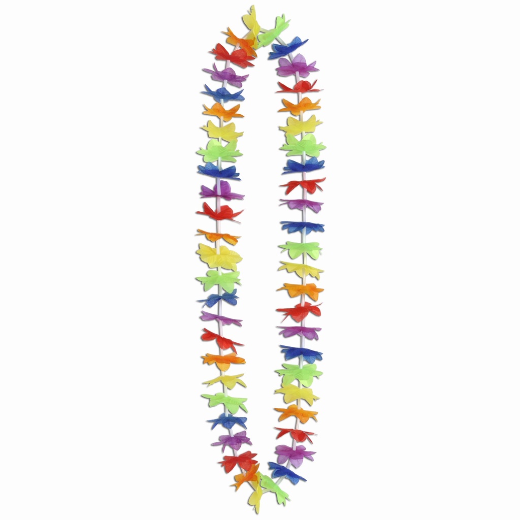 Silk 'N Petals Rainbow Floral Lei, 1m