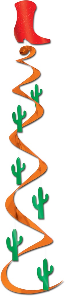 Western Whirls Boot Cactus