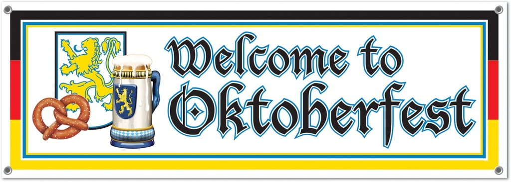 Welcome To Oktoberfest Sign Banner, 1.5m