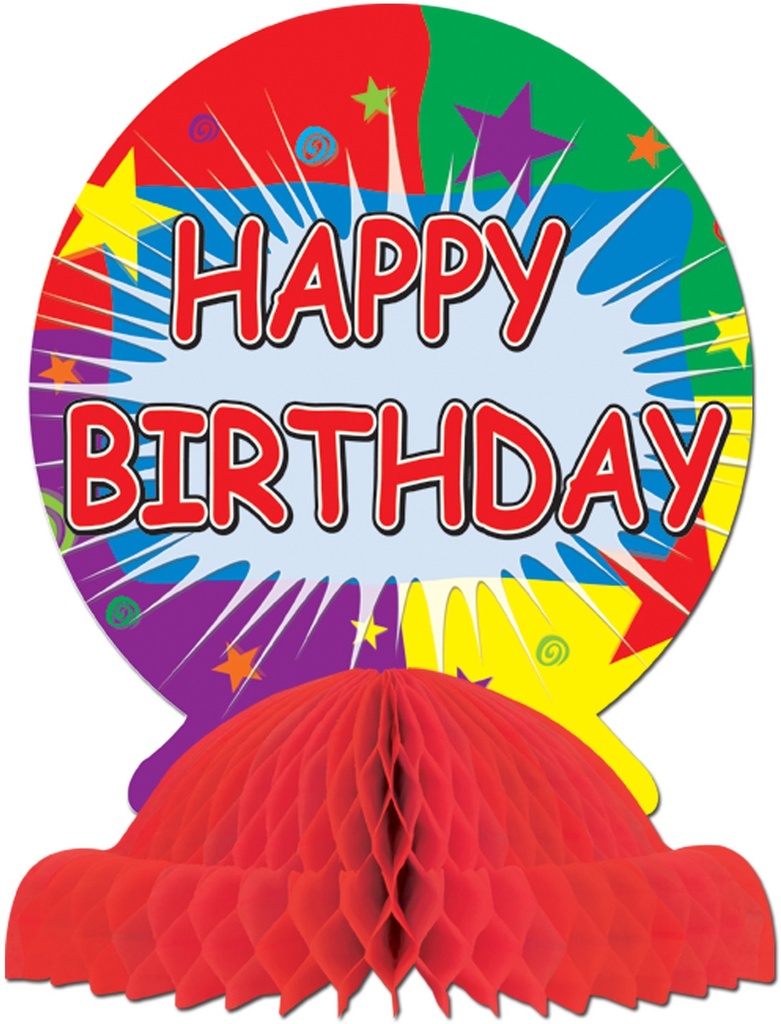 Happy Birthday Centrepiece, 23cm