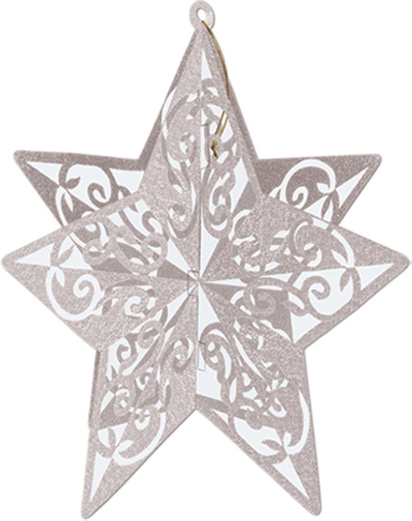 3D Glittered Star Centerpiece, 30cm
