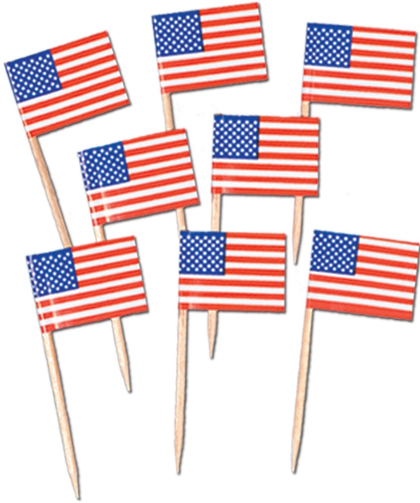 USA Flag Picks, 6.5cm