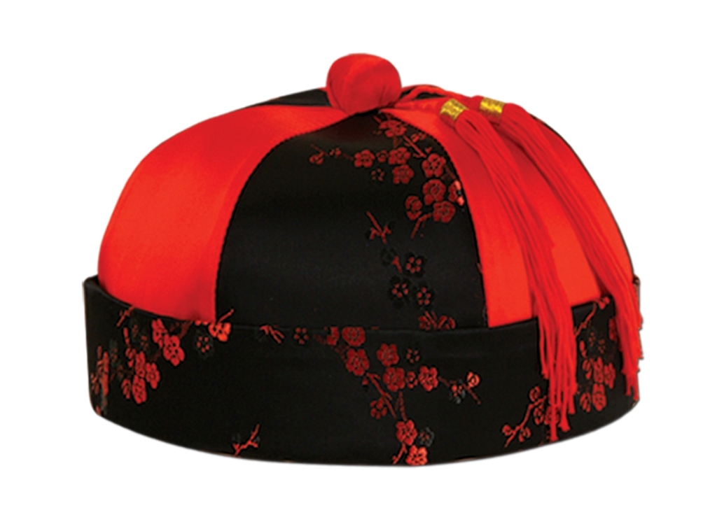 Mandarin Hat Floral Tassel
