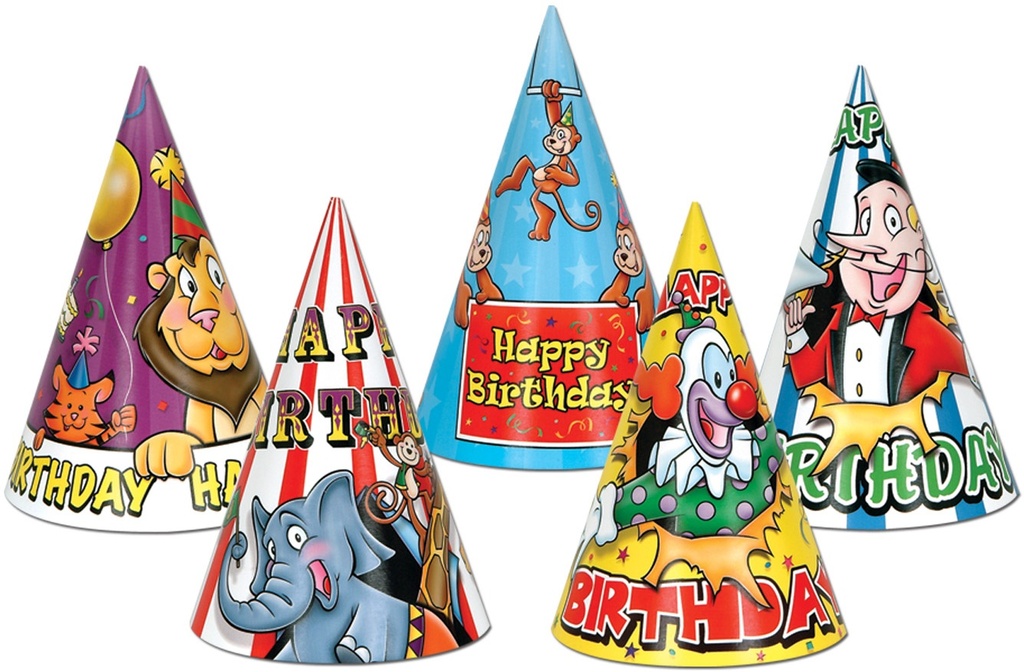 Circus Birthday Hats, 16.5cm