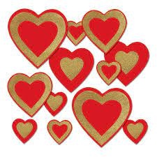 Glitter Heart Cutouts