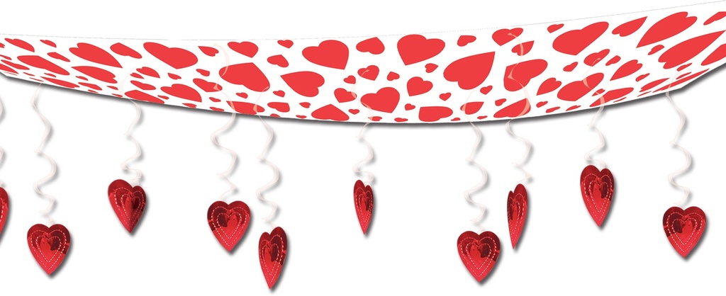 Hearts Ceiling Decor, 3.6m