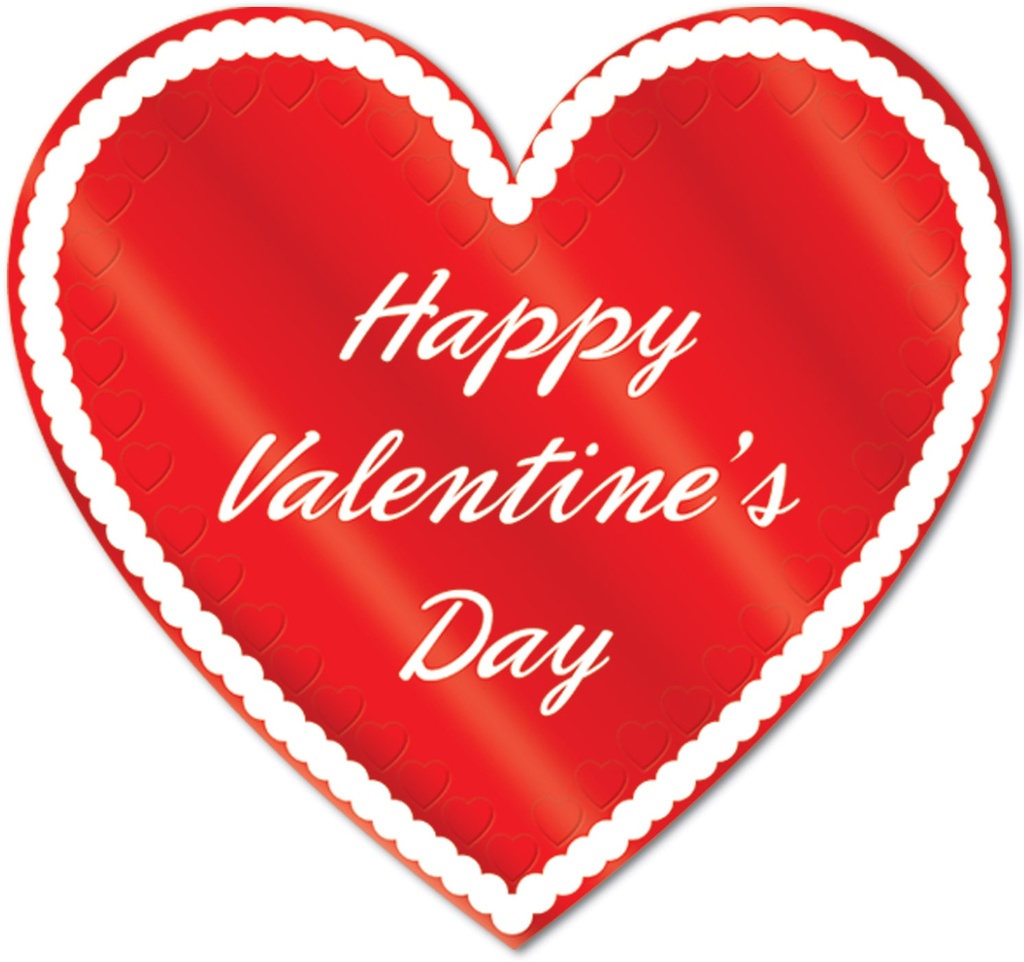 Printed Foil Heart Cutout, 33cm