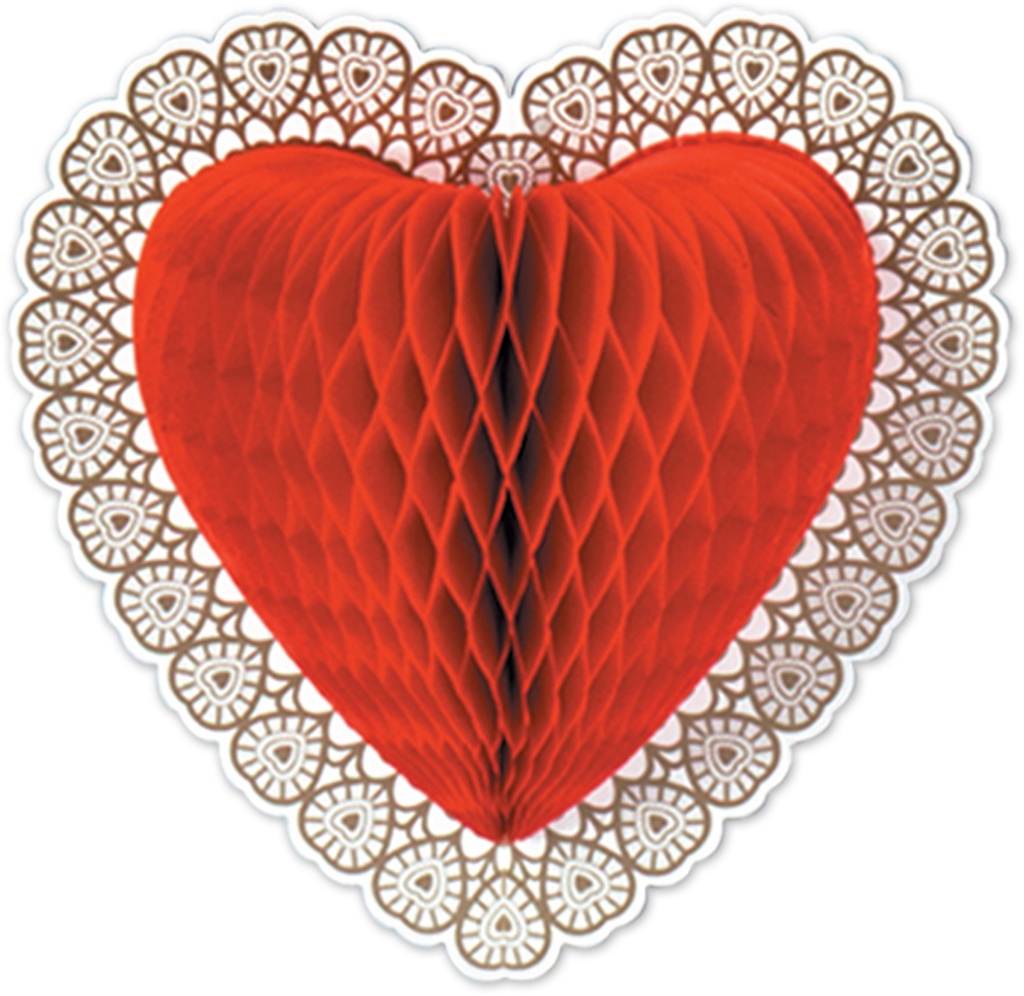 Tissue Heart Decoration, 30cm