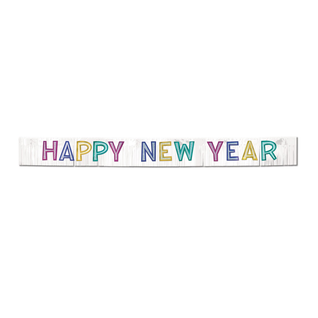 Metallic Happy New Year Banner, 2.8m