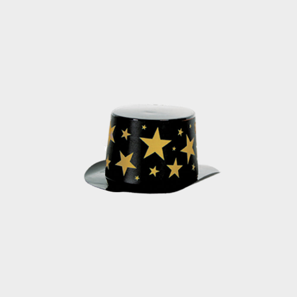 Mini Black Plastic Topper with Star Band, 12cm