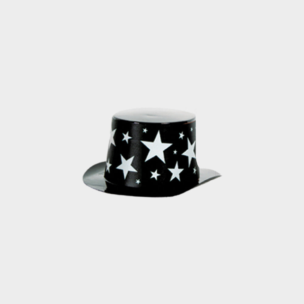 Mini Black Plastic Topper with Star Band, 12cm
