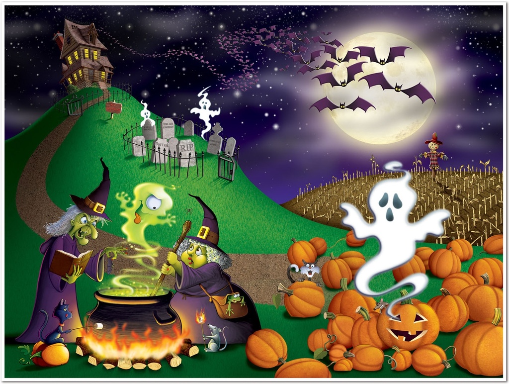 Halloween Mural, 1.8m