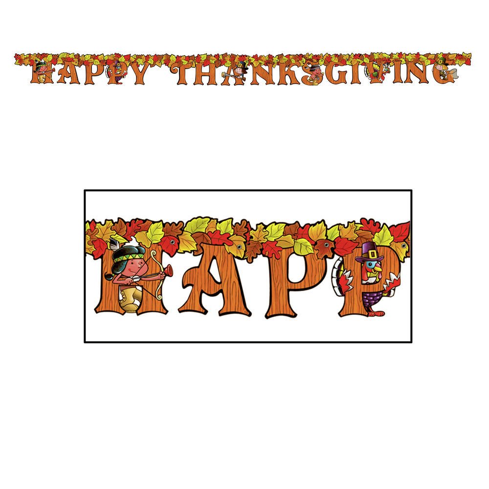 Happy Thanksgiving Streamer, 1.8m