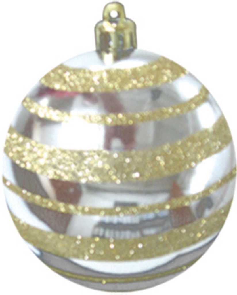 Silver Bauble, 10cm