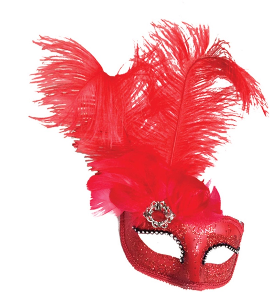 Feather Mask Tall Jewel Plume