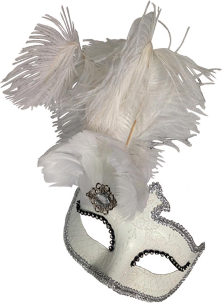 Feather Mask Tall Jewel Plume
